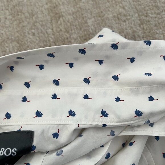 Bonobos Slim Fit Long Sleeve Button Down Shirt M White Blue Cotton - Picture 8 of 9